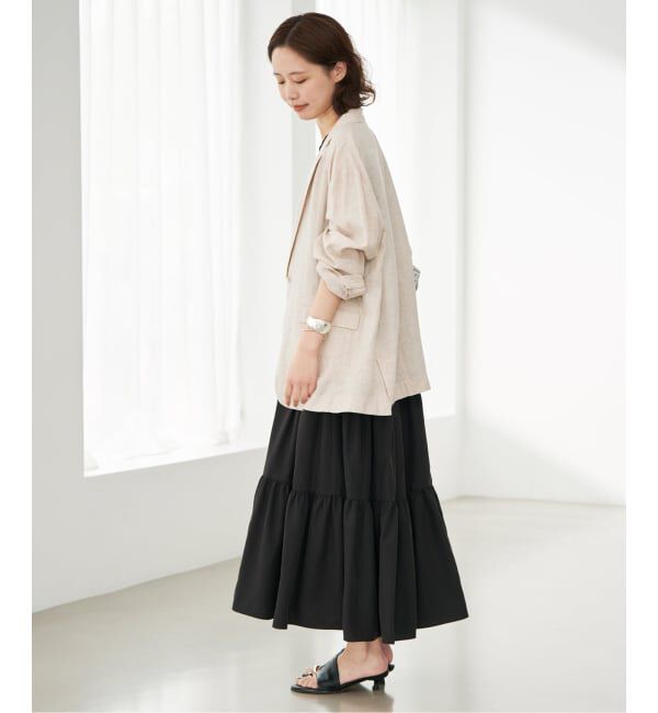 SLOBE IENA「《36.38サイズ展開》リネンレーヨンシングルテーラードジャケット」|テーラードジャケット|