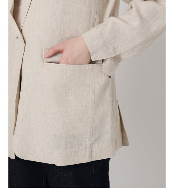 SLOBE IENA「《36.38サイズ展開》リネンレーヨンシングルテーラードジャケット」|テーラードジャケット|