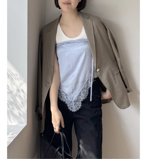 SLOBE IENA「《36.38サイズ展開》リネンレーヨンシングルテーラードジャケット」|テーラードジャケット|