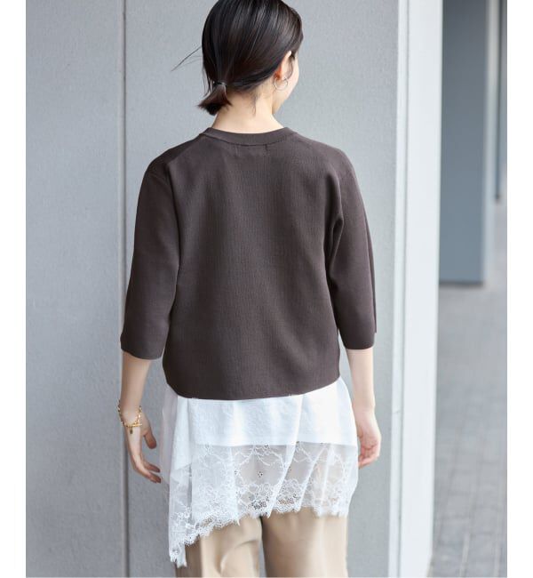 SLOBE IENA「《遮熱/UVカット/予約》ハーフスリーブニットカーディガン」|カーディガン|