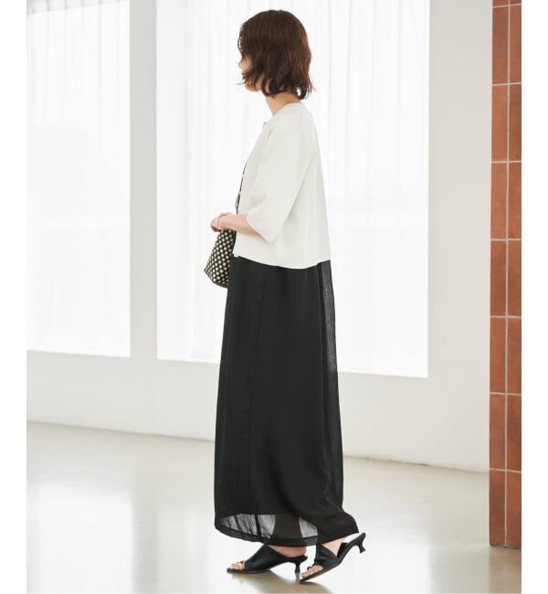 SLOBE IENA「《遮熱/UVカット/予約》ハーフスリーブニットカーディガン」|カーディガン|