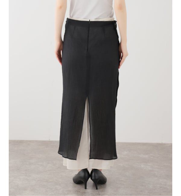 IENA LA BOUCLE「CURRENTAGE カレンテージ レイヤード スカート A2561FS211」|スカート|