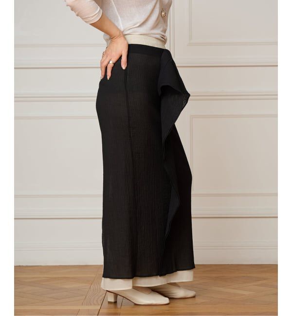 IENA LA BOUCLE「CURRENTAGE カレンテージ レイヤード スカート A2561FS211」|スカート|