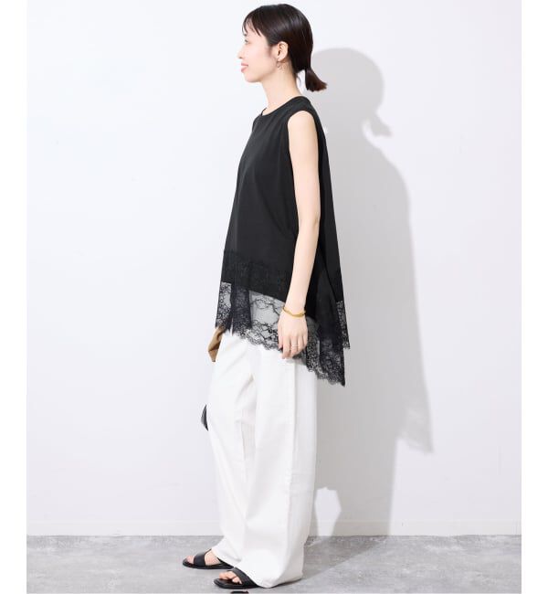 SLOBE IENA「レースコンビノースリカットソー」|Tシャツ・カットソー|