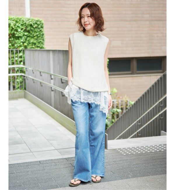 SLOBE IENA「レースコンビノースリカットソー」|Tシャツ・カットソー|