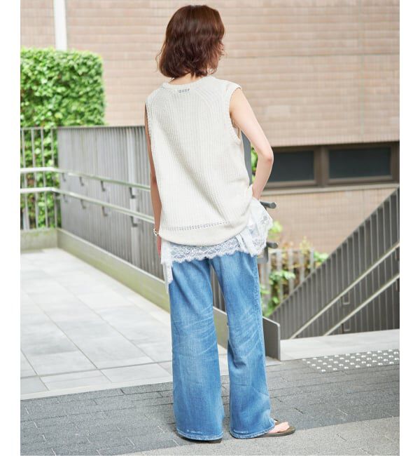 SLOBE IENA「レースコンビノースリカットソー」|Tシャツ・カットソー|