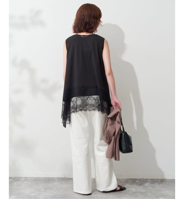 SLOBE IENA「レースコンビノースリカットソー」|Tシャツ・カットソー|