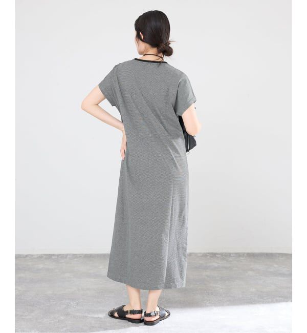 IENA「ATON/エイトン SUVIN 60/2 CAP SLEEVE DRESS ワンピース」|ワンピース|