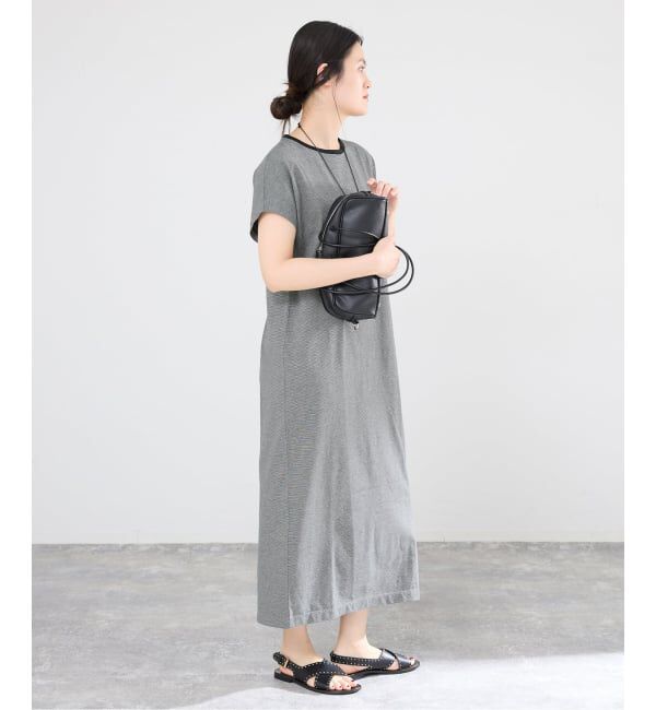 IENA「ATON/エイトン SUVIN 60/2 CAP SLEEVE DRESS ワンピース」|ワンピース|
