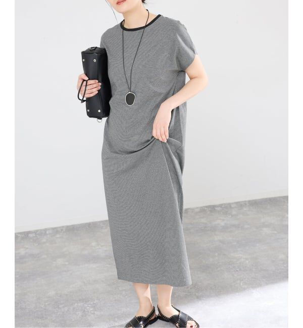 IENA「ATON/エイトン SUVIN 60/2 CAP SLEEVE DRESS ワンピース」|ワンピース|