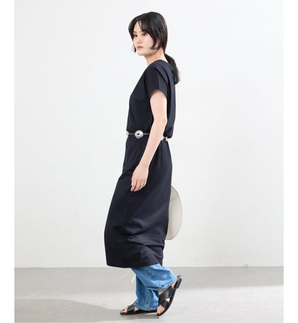 IENA「ATON/エイトン SUVIN 60/2 CAP SLEEVE DRESS ワンピース」|ワンピース|