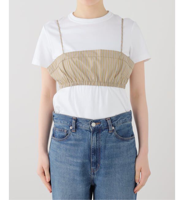 SLOBE IENA「PARI DESAI/パリ デサイ ストライプビスチェ」|その他|ベージュ