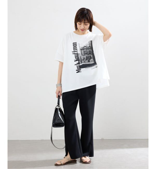 IENA「ダブルクロススリットパンツ」|スラックス|