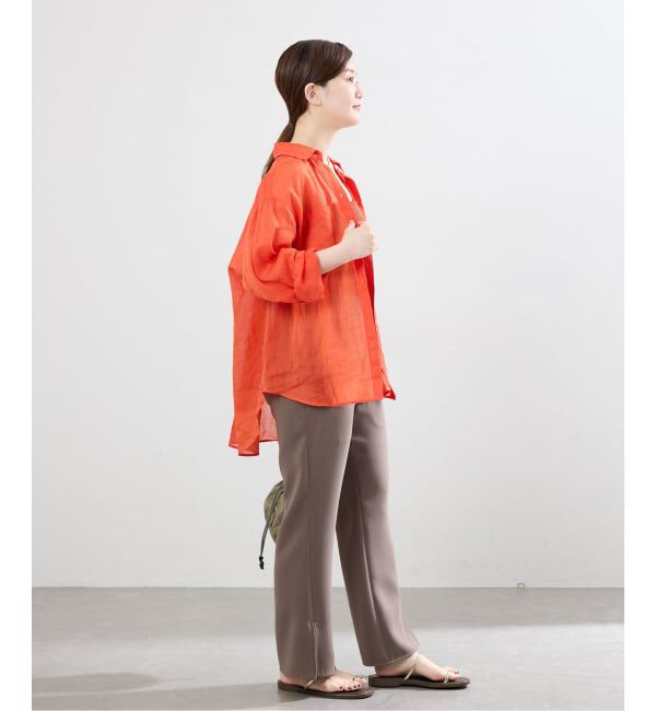 IENA「ダブルクロススリットパンツ」|スラックス|