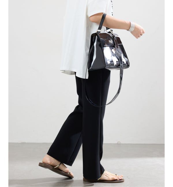 IENA「ダブルクロススリットパンツ」|スラックス|