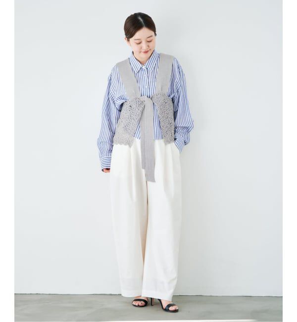 IENA「《追加予約》enrica/エンリカ レースガラKNIT ニット KNIT 225」|ニット・セーター|