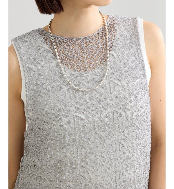 IENA「《追加予約》enrica/エンリカ レースガラKNIT ニット KNIT 225」|ニット・セーター|