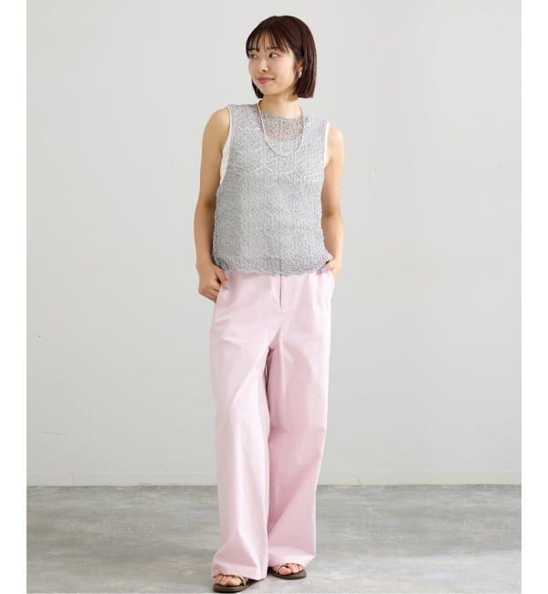 IENA「《追加予約》enrica/エンリカ レースガラKNIT ニット KNIT 225」|ニット・セーター|