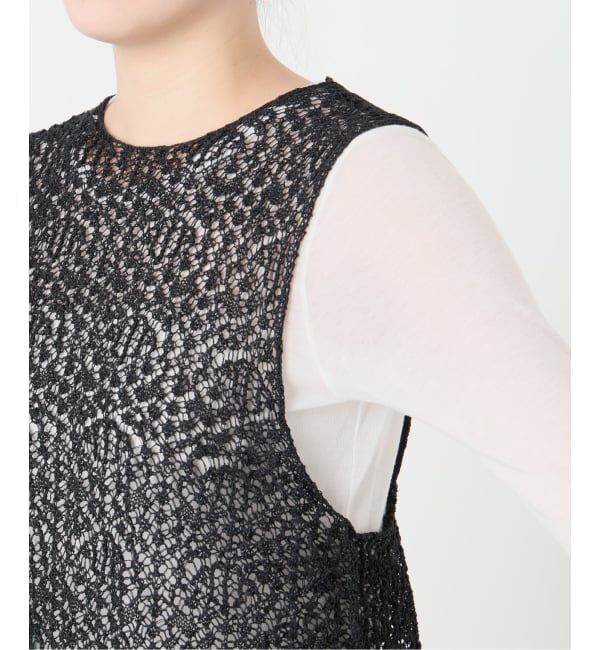 IENA「《追加予約》enrica/エンリカ レースガラKNIT ニット KNIT 225」|ニット・セーター|