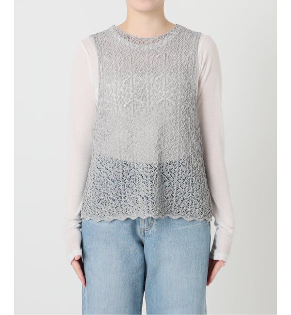 IENA「《追加予約》enrica/エンリカ レースガラKNIT ニット KNIT 225」|ニット・セーター|