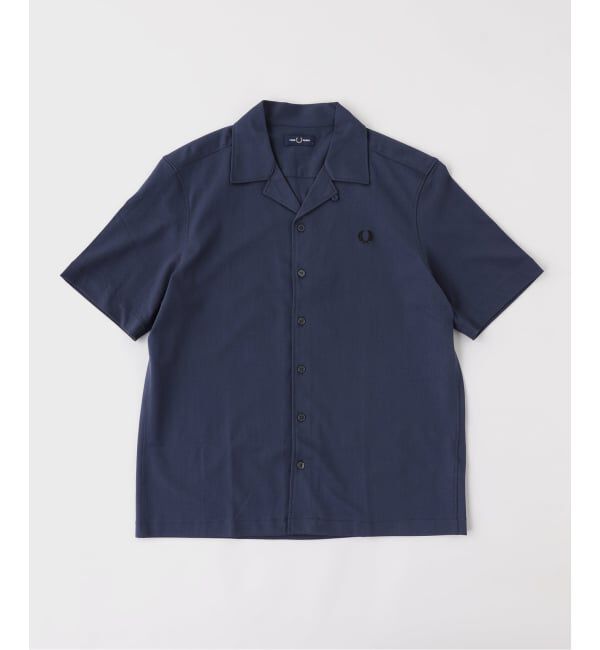 417 EDIFICE「FRED PERRY / フレッドペリー COMPRESS MESH REVERE COLLAR S」|シャツ・ブラウス|ネイビー