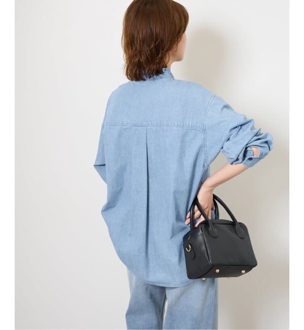 JOURNAL STANDARD relume「《追加2》スタンドネックデニムフリルブラウス」|シャツ・ブラウス|