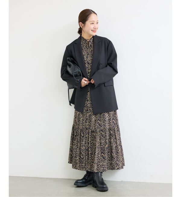 JOURNAL STANDARD「《WEB限定追加》ランダムヘリンボーンプリントワンピース」|ワンピース|