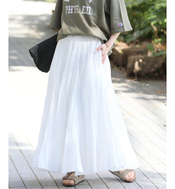 JOURNAL STANDARD relume「コットンボイルクリンクルマーメイドスカート」|スカート|ホワイト