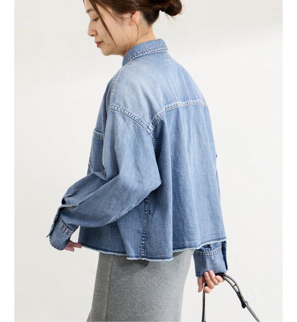 JOURNAL STANDARD「《追加》ライトオンスデニムクロップドシャツ」|シャツ・ブラウス|