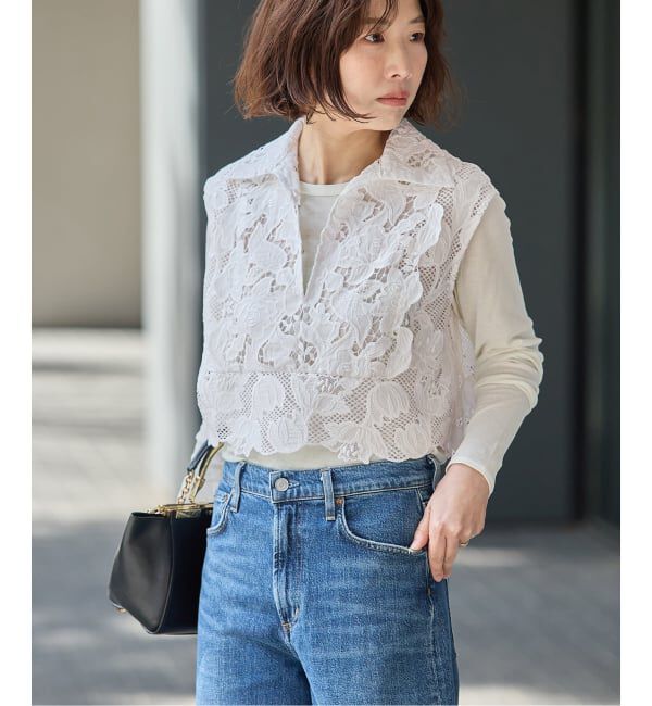 journal standard L'essage「《追加》ケミカルコードレースノースリーブブラウス」|シャツ・ブラウス|