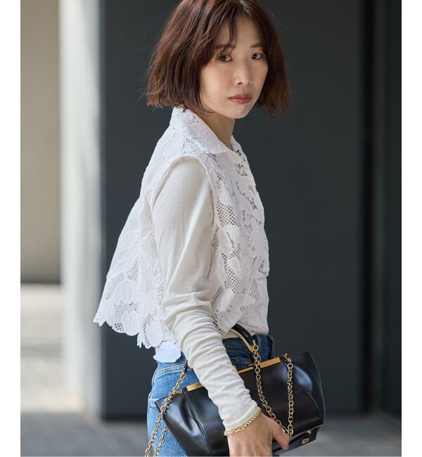journal standard L'essage「《追加》ケミカルコードレースノースリーブブラウス」|シャツ・ブラウス|