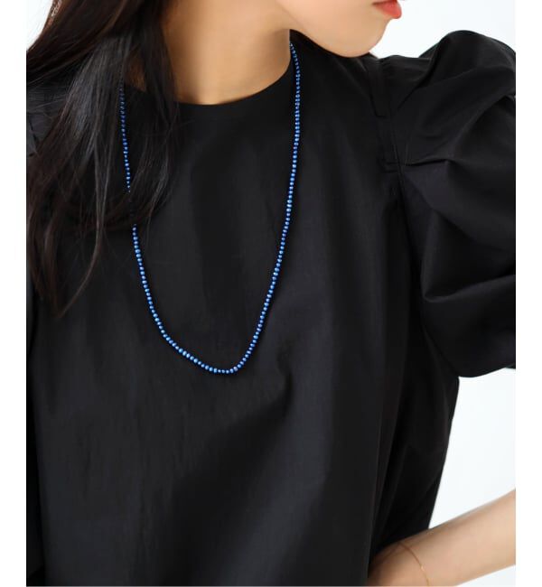 Lilas by Spick&Span「《予約》インディゴパール3mm60cmネックレス K10」|ネックレス|