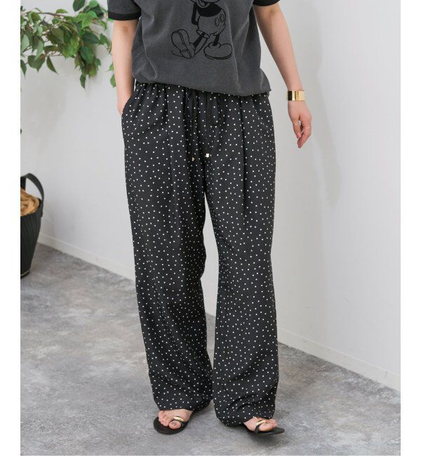 Spick and Span「《WEB限定 / 追加》ドットプリントイージーストレートパンツ」|スラックス|