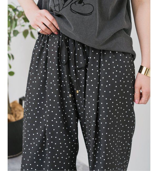 Spick and Span「《WEB限定 / 追加》ドットプリントイージーストレートパンツ」|スラックス|