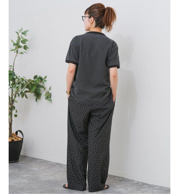 Spick and Span「《WEB限定 / 追加》ドットプリントイージーストレートパンツ」|スラックス|