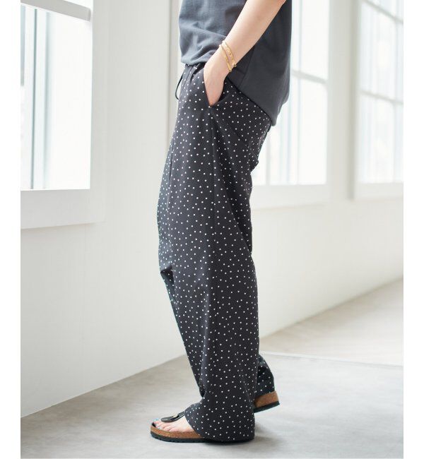 Spick and Span「《WEB限定 / 追加》ドットプリントイージーストレートパンツ」|スラックス|