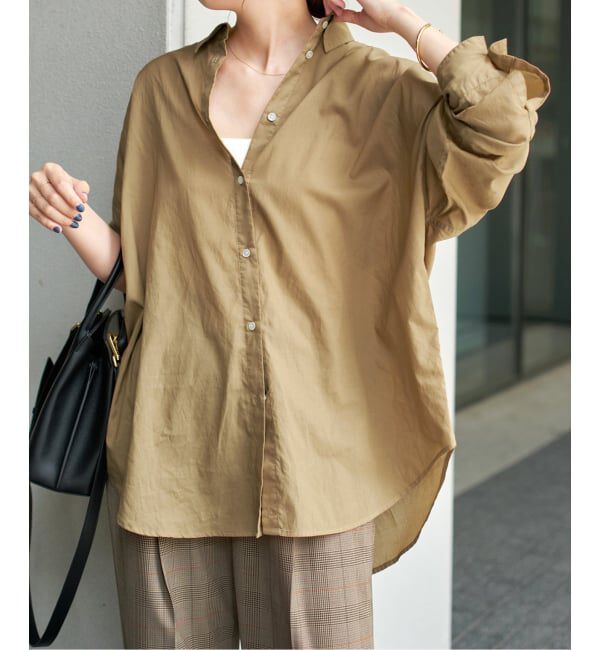 Spick and Span「《追加》ガーメントダイカシュクールシャツ」|シャツ・ブラウス|