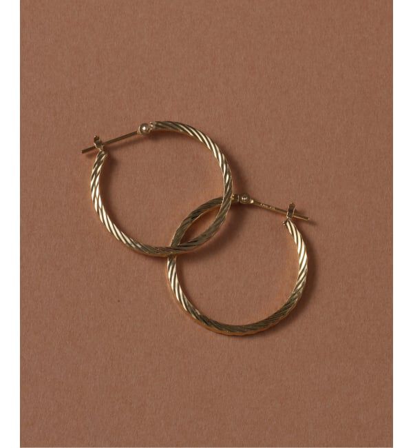 Lilas by Spick&Span「《一部店舗＋WEB限定》スクリューフープピアスM K18（両耳）」|ピアス|