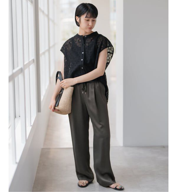 Spick and Span「《新色有り / 追加》ワッシャーサテンイージーパンツ」|その他|