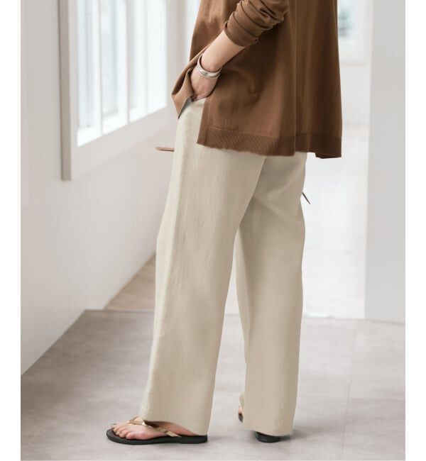 Spick and Span「《新色有り / 追加》ワッシャーサテンイージーパンツ」|その他|