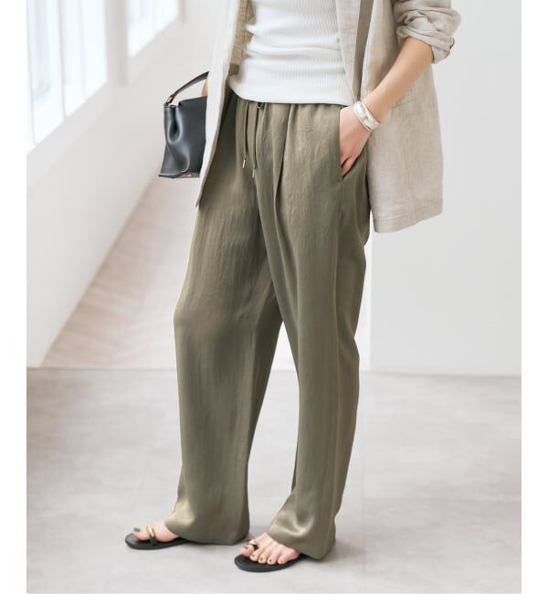 Spick and Span「《新色有り / 追加》ワッシャーサテンイージーパンツ」|その他|
