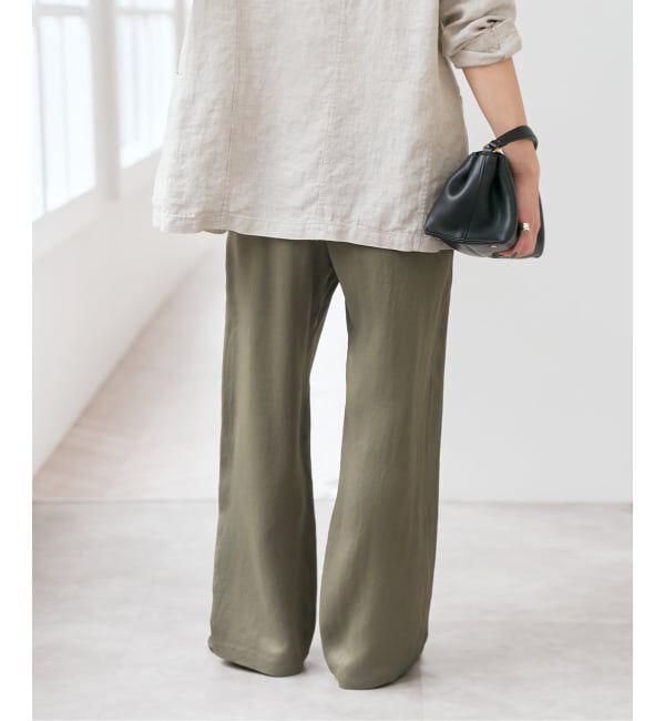 Spick and Span「《新色有り / 追加》ワッシャーサテンイージーパンツ」|その他|