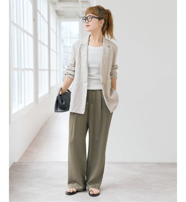 Spick and Span「《新色有り / 追加》ワッシャーサテンイージーパンツ」|その他|