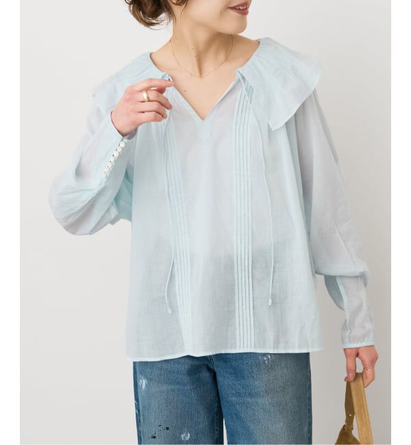 Spick and Span「ne Quittez pas / ヌキテパ 別注Frill Collar Blouse*」|シャツ・ブラウス|