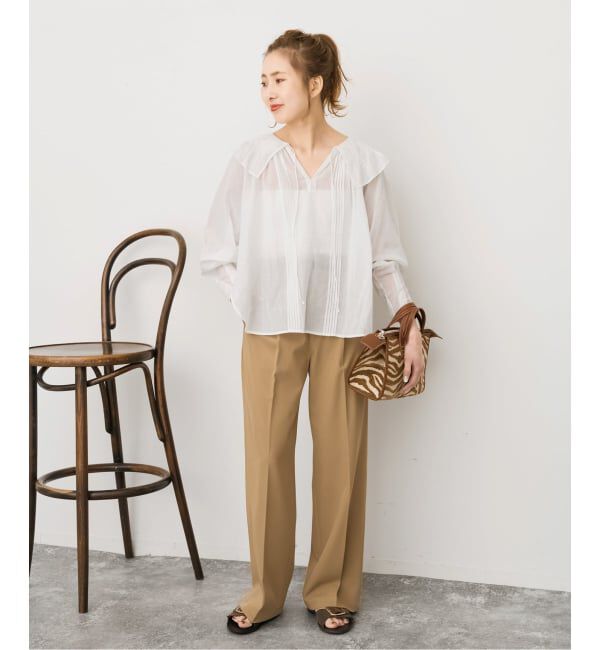 Spick and Span「ne Quittez pas / ヌキテパ 別注Frill Collar Blouse*」|シャツ・ブラウス|