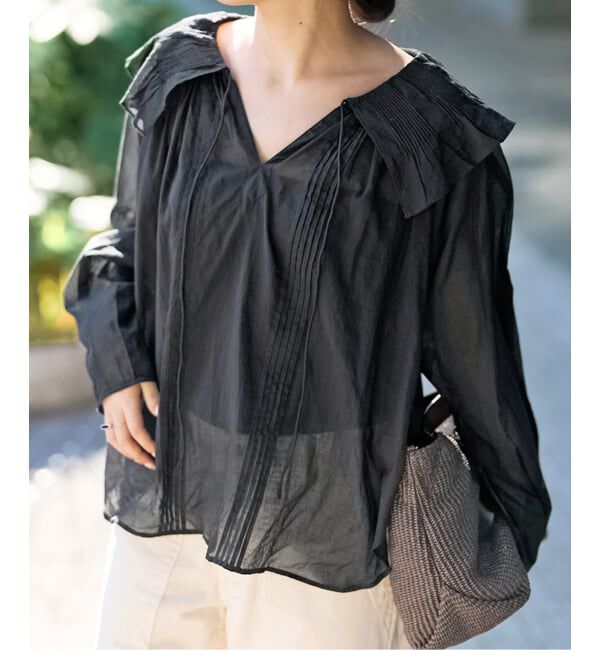 Spick and Span「ne Quittez pas / ヌキテパ 別注Frill Collar Blouse*」|シャツ・ブラウス|