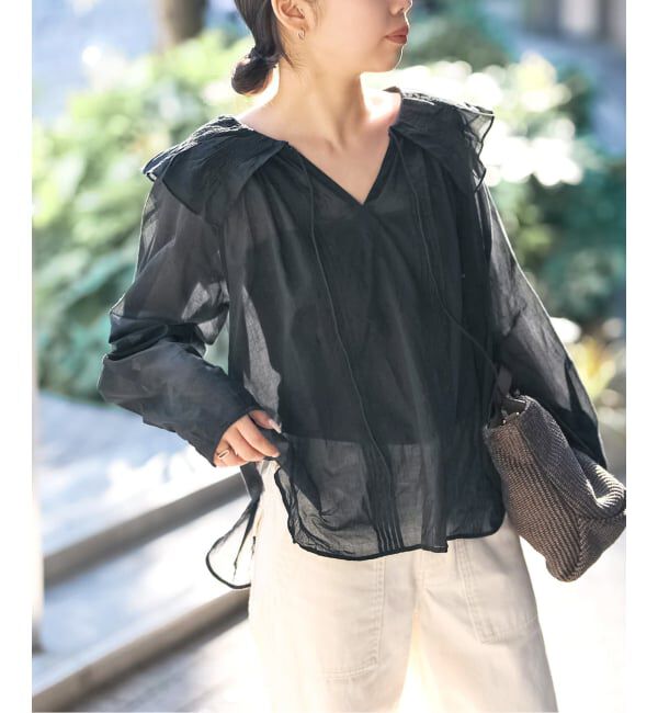 Spick and Span「ne Quittez pas / ヌキテパ 別注Frill Collar Blouse*」|シャツ・ブラウス|