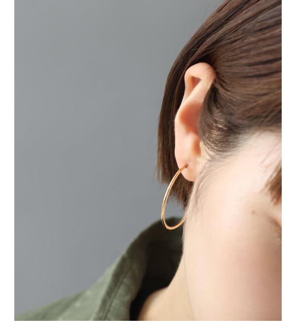 Lilas by Spick&Span「1.5パイプ3.5cmルーフピアス K10（両耳）」|ピアス|