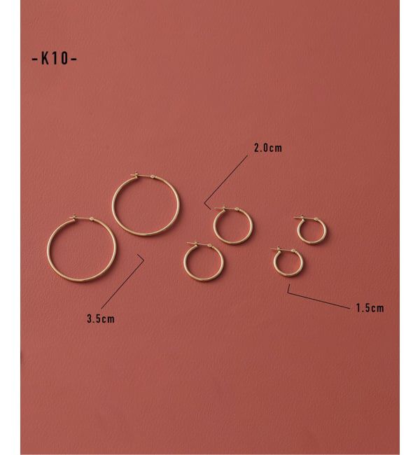 Lilas by Spick&Span「1.5パイプ3.5cmルーフピアス K10（両耳）」|ピアス|