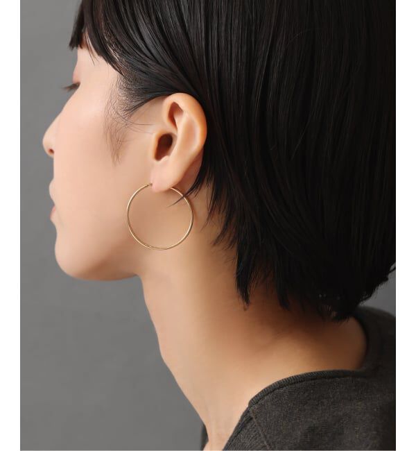 Lilas by Spick&Span「1.5パイプ3.5cmルーフピアス K10（両耳）」|ピアス|